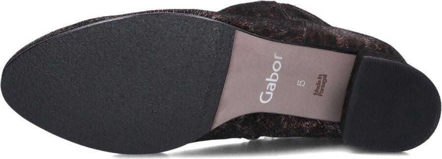 Gabor 680.3 Enkellaarsjes Enkelboots met rits Dames Bruin