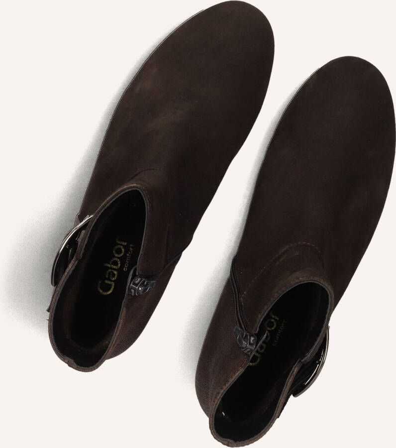 Gabor 714.1 Enkellaarsjes Enkelboots met rits Dames Bruin