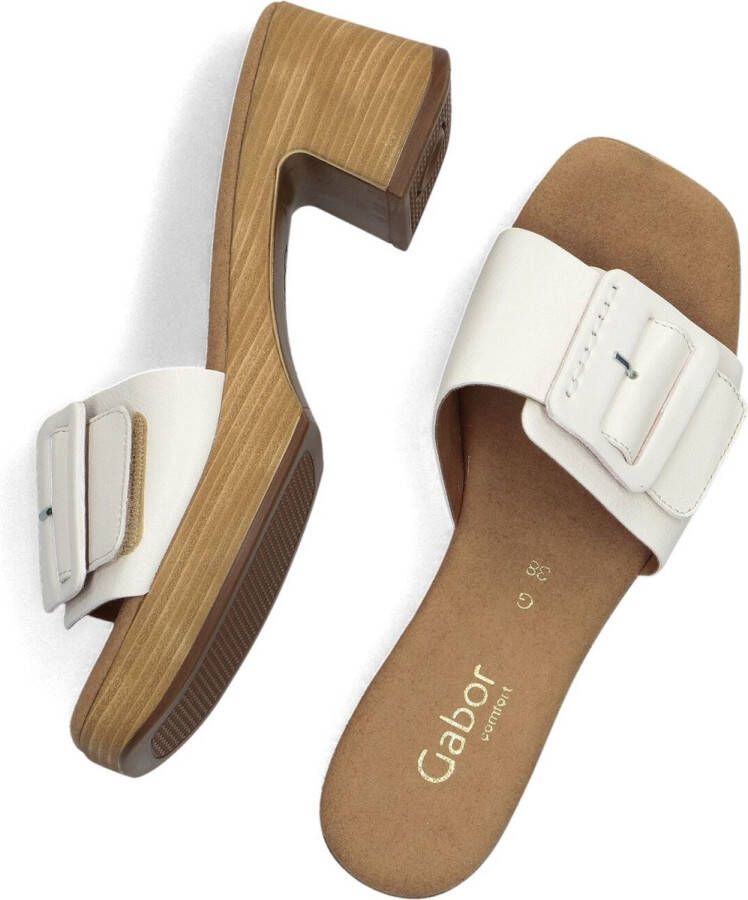 GABOR Muiltjes Dames 722.3 Maat: 40 Materiaal: Leer Kleur: Wit - Foto 2