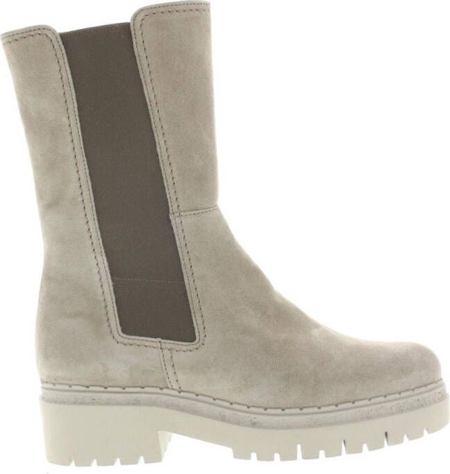 Gabor Comfort hoge Chealsea boots beige Leer