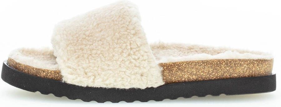 Gabor Gezellige Beige Textiel Pantoffels Beige Dames