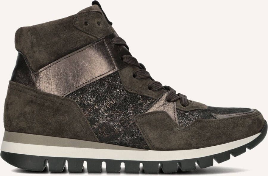 GABOR Hoge Sneakers Dames 755 Maat: 43 Materiaal: Suède Kleur: Bruin