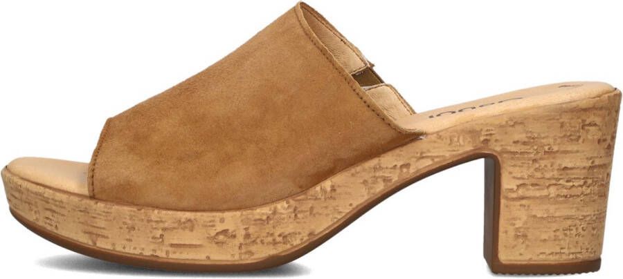 GABOR Muiltjes Dames 760 Maat: 40 Materiaal: Suède Kleur: Cognac - Foto 2