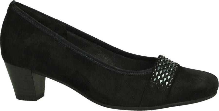 Gabor 76187 Pumps klassiek Dames Zwart 47 -Samtchevreau Schwarz