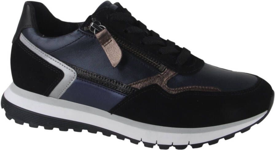 GABOR Sneakers laag donkerblauw donkergrijs zwart zilver