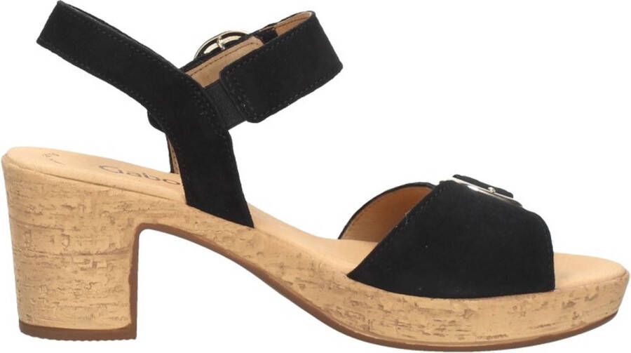 Gabor Verhoog je stijl met zwarte suède hoge hak sandalen Black Dames - Foto 1