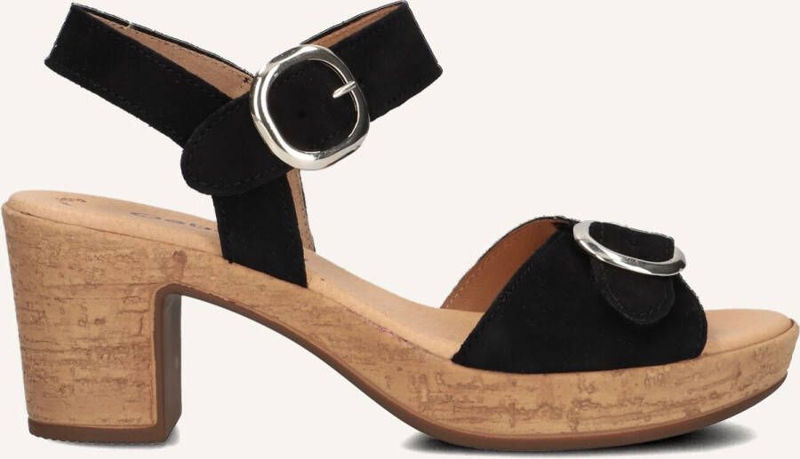 GABOR Sandalen Dames 764.1 Maat: 37 Materiaal: Suède Kleur: Zwart - Foto 2