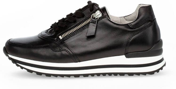 GABOR Lage Sneakers Dames 528 Maat: 38 Materiaal: Leer Kleur: Zwart