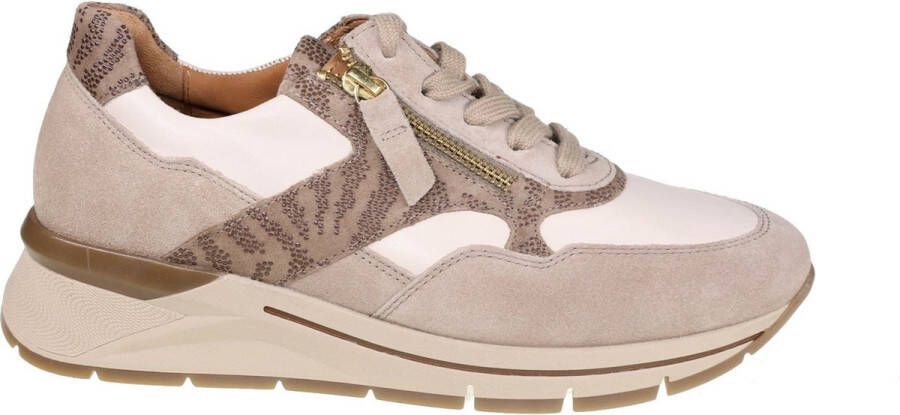 Gabor Beige Sneaker voor dames met gemakkelijke ritsen Multicolor Dames