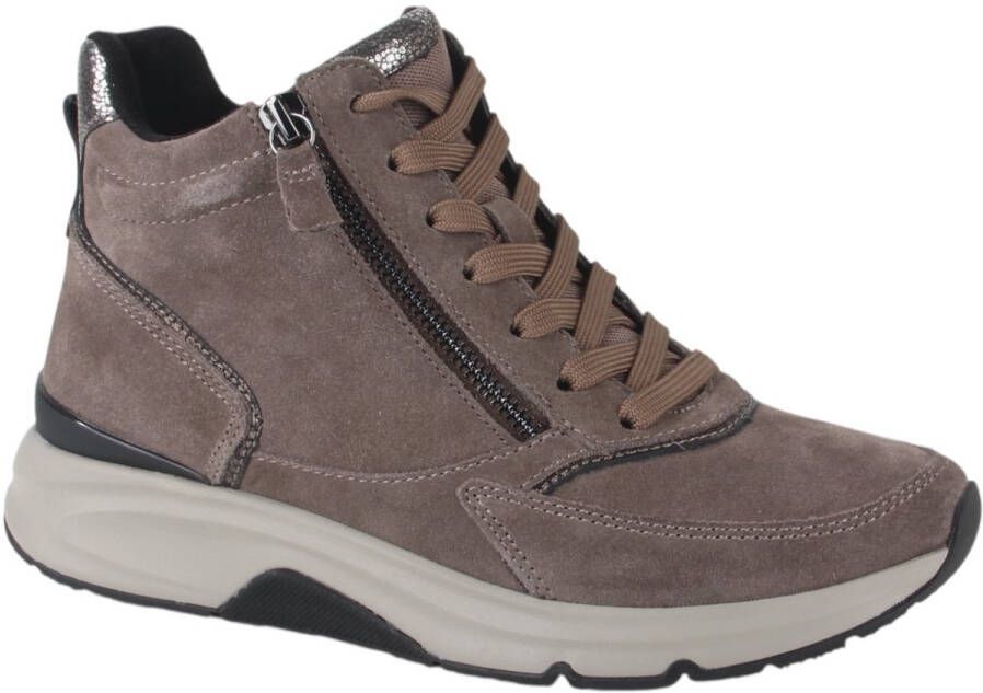 Gabor Rollingsoft Sneakers met sleehak vrijetijdsschoen veterschoen veterschoenen met uitneembare binnenzool