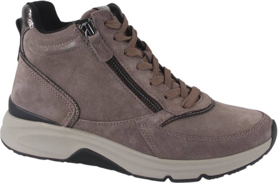 Gabor Rollingsoft Sneakers met sleehak vrijetijdsschoen veterschoen veterschoenen met uitneembare binnenzool