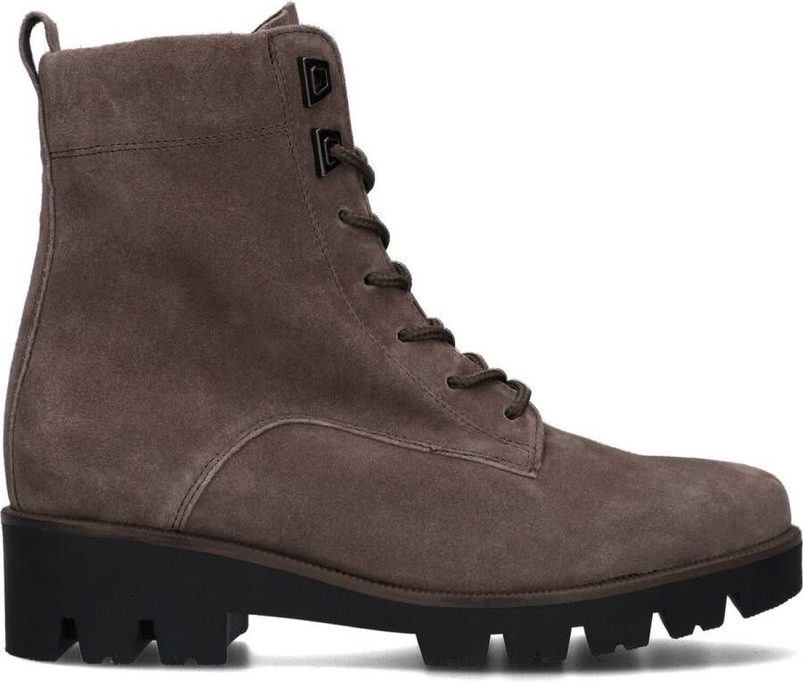 Gabor 776 Veterboots Laarzen Met Veters Dames Taupe