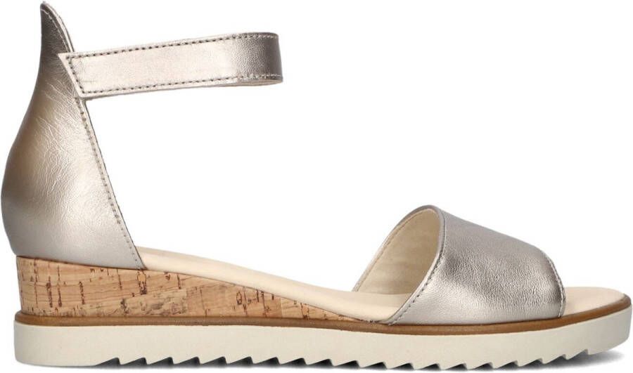 Gabor 780.2 Sandalen Met Sleehak Dames Goudkleurig