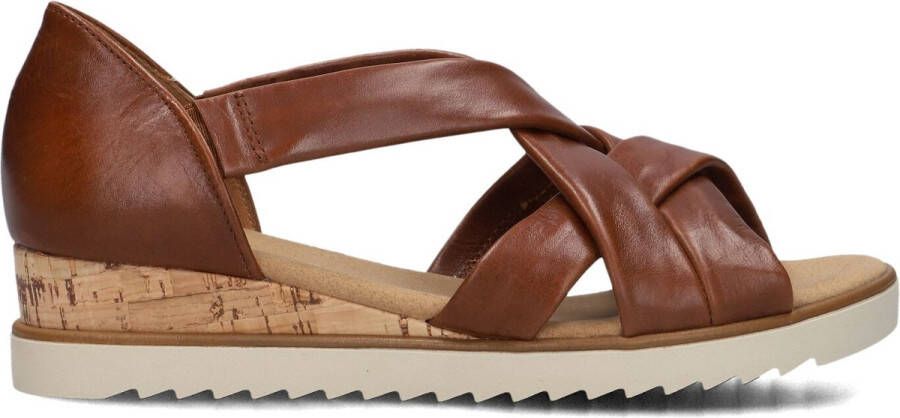 Gabor 782 Sandalen Met Sleehak Dames Cognac