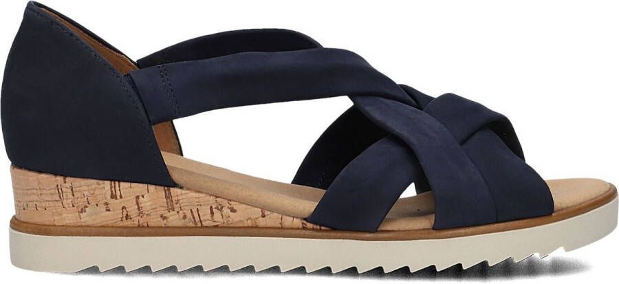 Gabor 782 Sandalen Met Sleehak Dames Donkerblauw