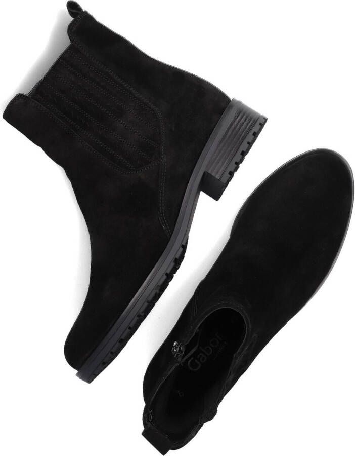 GABOR Enkellaarsjes Dames 792.1 Maat: 44 Materiaal: Suède Kleur: Zwart - Foto 2