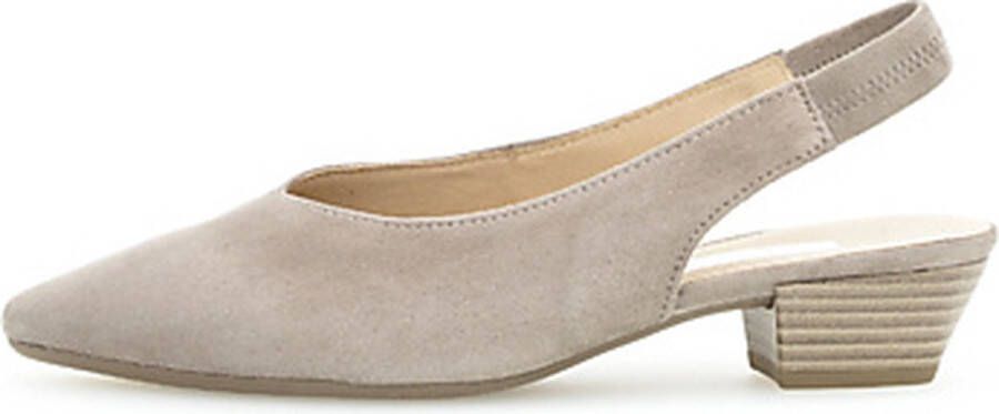 Gabor Beige Leren Slingback Hakken Beige Dames