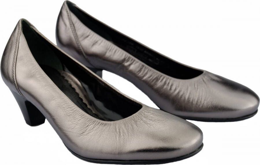 Gabor Zilver Metallic Leren Pump Gray Dames