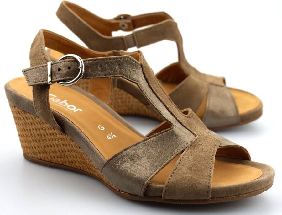 Gabor sandalen 82.864.41 taupe grijs