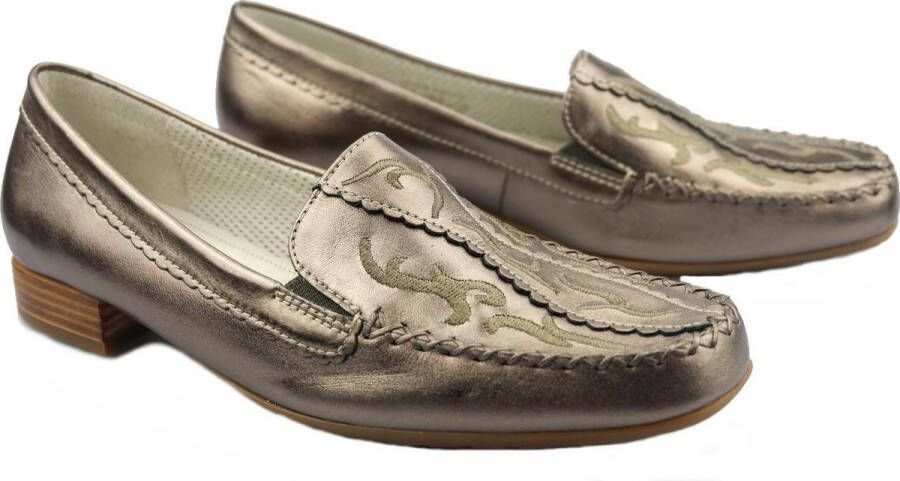 Gabor 86.323.90 dames instapper zilver metallic