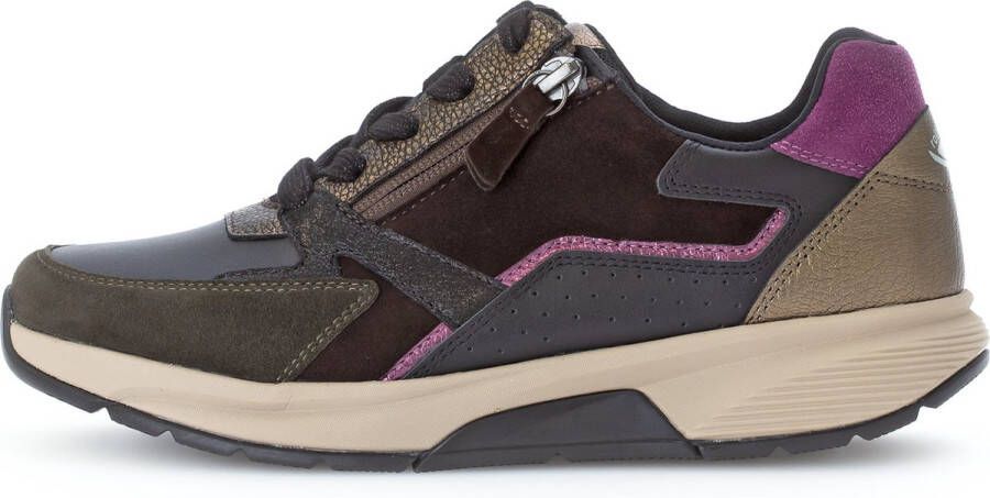 Gabor rollingsoft sensitive 56.878.63 dames rollende wandelsneaker zwart
