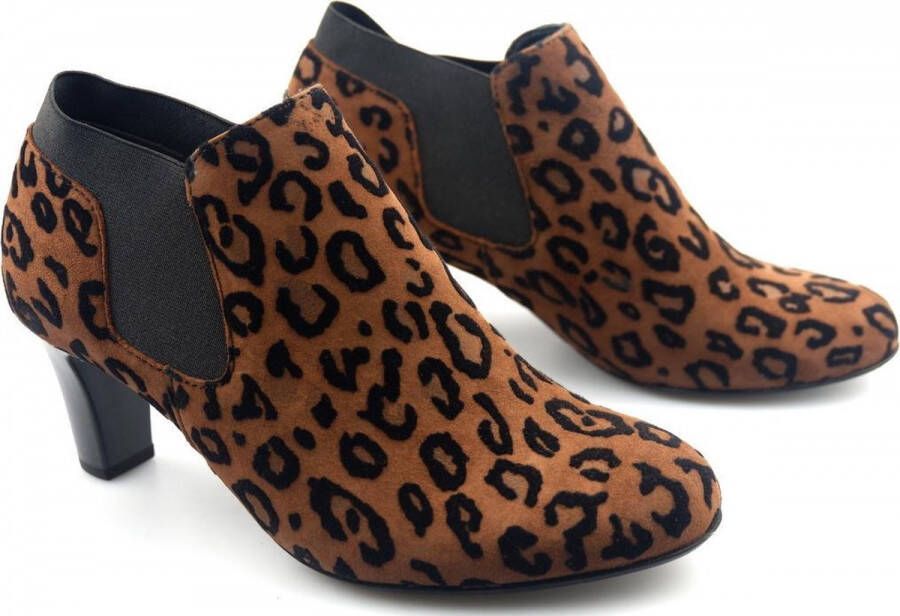 Gabor 95.260.58 dames enkellaars bruin luipaard print