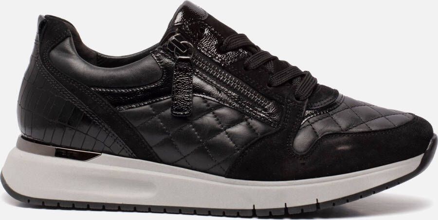 Gabor 528 Lage sneakers Leren Sneaker Dames Zwart