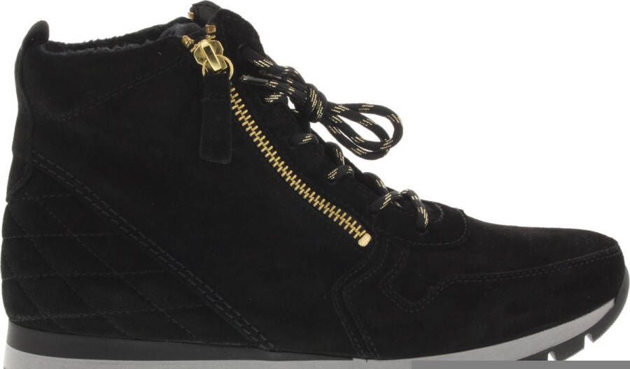 Gabor Sneakers Dames Lage sneakers Damesschoenen Suède 96.455 Zwart