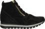 Gabor Sneakers Dames Lage sneakers Damesschoenen Suède 96.455 Zwart - Thumbnail 1
