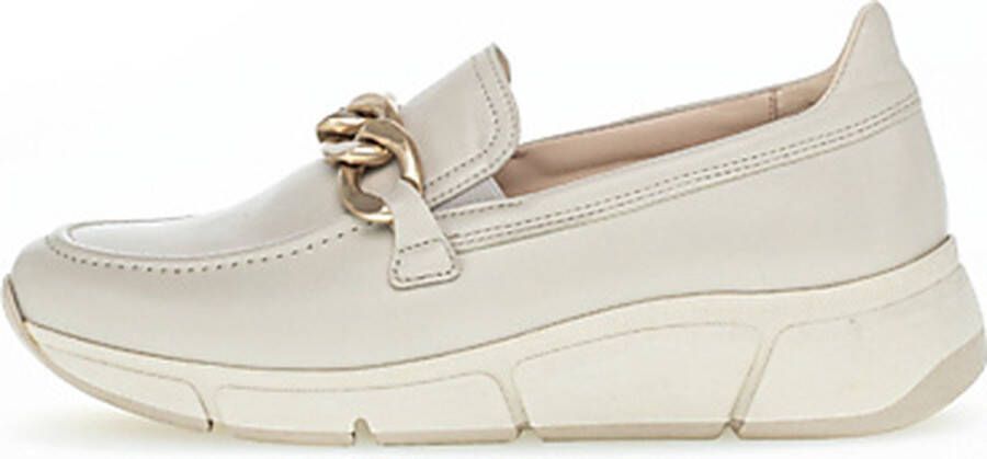 Gabor Stijlvolle Lederen Loafers voor Vrouwen Beige Dames