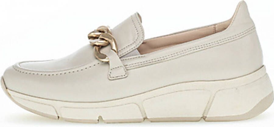 Gabor Stijlvolle Lederen Loafers voor Vrouwen Beige Dames