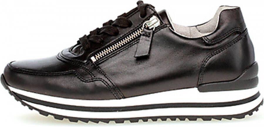 Gabor 528 Lage sneakers Leren Sneaker Dames Zwart - Foto 7