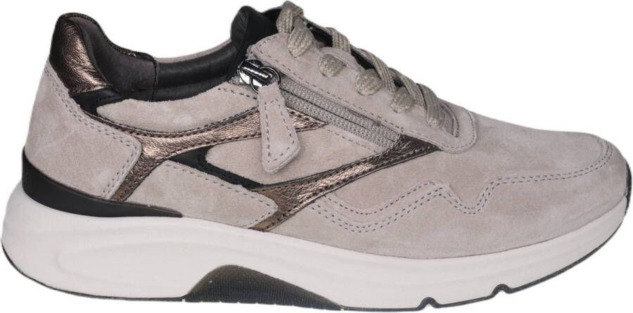 Gabor Walking Sneaker met Rollingsoft Technologie Beige Dames