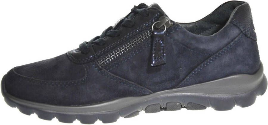 Gabor Rollingsoft Veterschoen Donker Blauw Nubuck