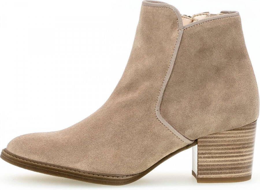 Gabor 990 Enkellaarsjes Enkelboots met rits Dames Taupe