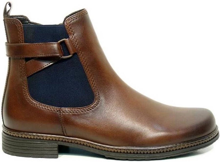 Gabor Bruine leren enkellaarzen voor dames