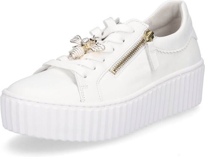 Gabor Plateausneakers vrijetijdsschoen lage schoen veterschoen met modieuze sieraandeel