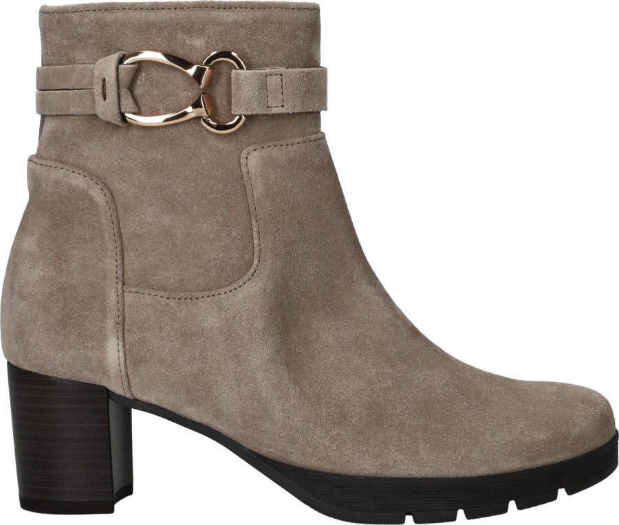 Gabor Beige Suede Dames Enkellaarzen Beige