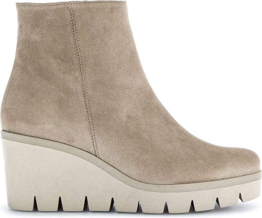 Gabor Best Fitting Licht Grijze Korte Laars Sleehak Schoenen