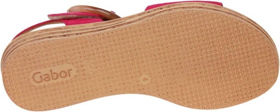 Gabor Roze Velours Leren Sandalen Pink Dames