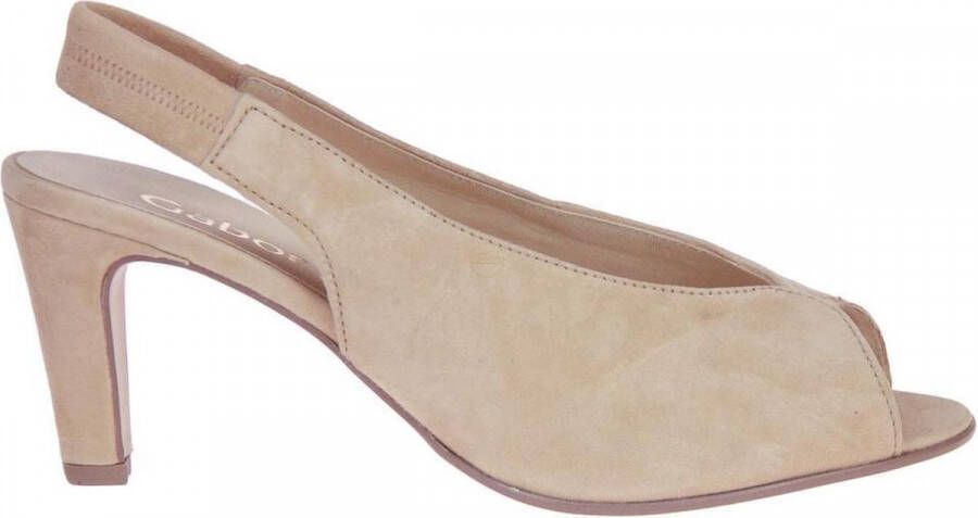 Gabor Peeptoe sandaal Beige Dames - Schoenen.nl