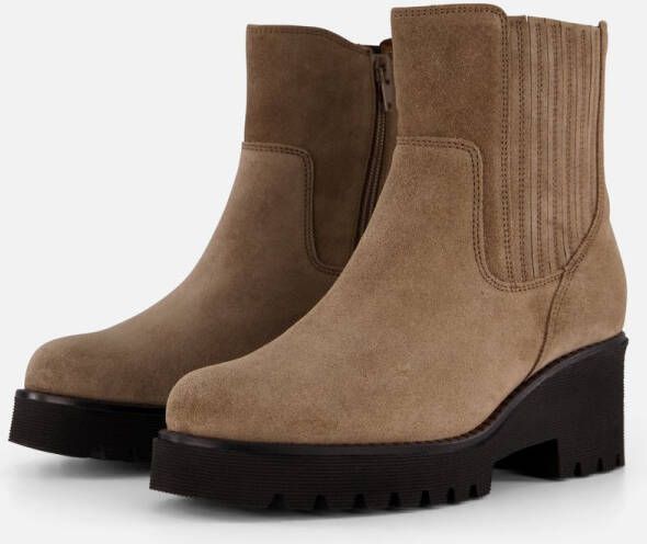 Gabor Chelsea boots taupe Suede Dames