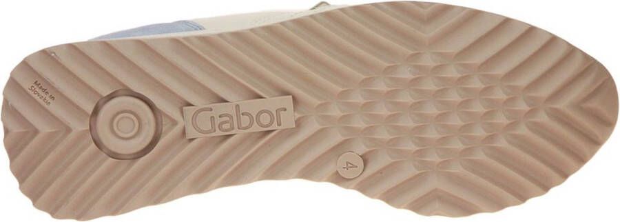 Gabor Comfort Beige-Blauwe Sneaker H-leest