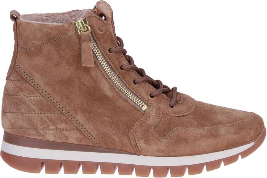 Gabor Comfort Camel Sneaker H-leest Uitneembaar Voetbed