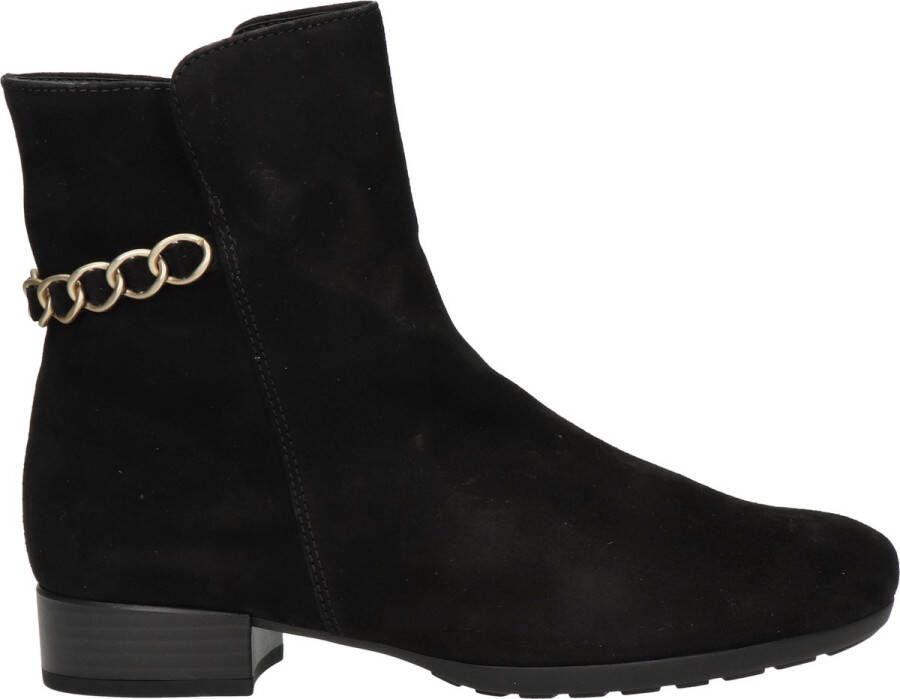 Gabor Zwarte Fluwelen Enkellaarzen Black Dames - Foto 2