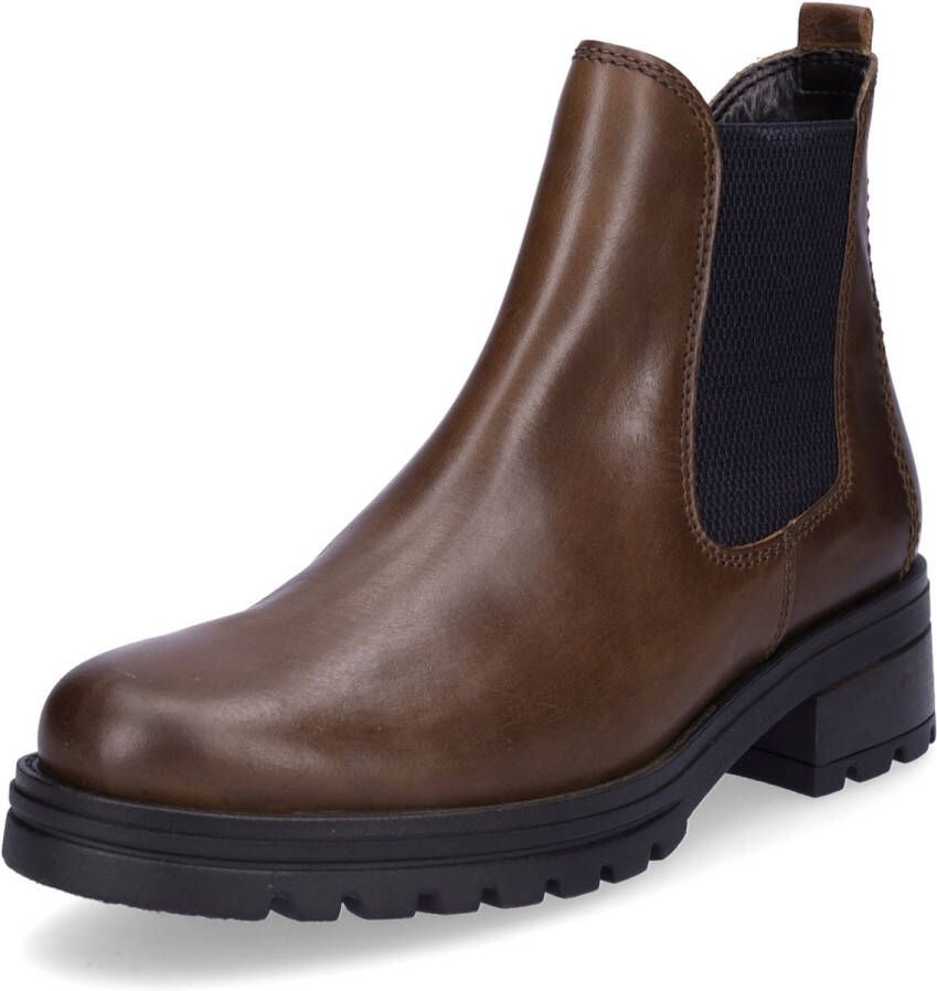 Gabor Moderne Chelsea Leren Enkellaarzen Brown Dames