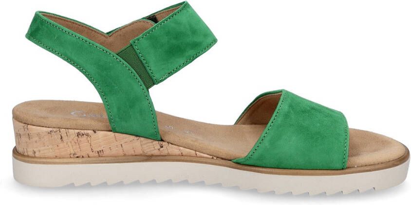 Gabor Groene Sandalen Comfortabele Sleehak Green Dames