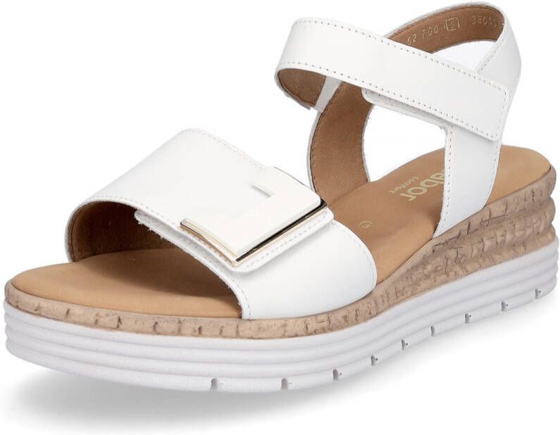Gabor Sandaaltjes Genua sleehak zomerschoen sandalen met klittenbandsluitingen breedte g