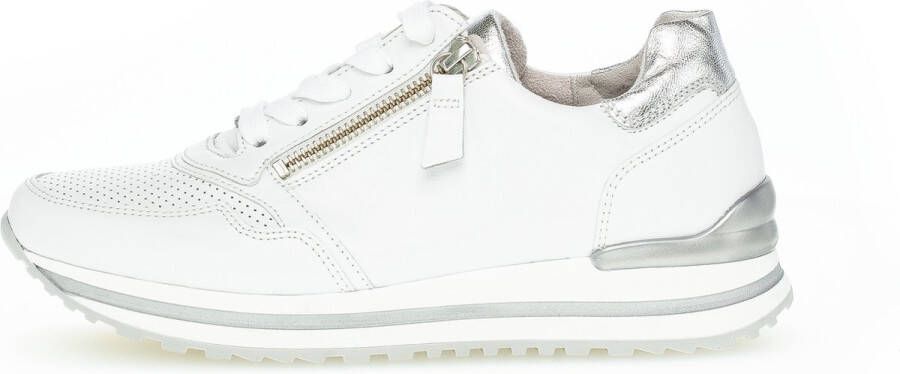 Gabor Witte Zilveren Leren Sport Basket Multicolor Dames - Foto 11