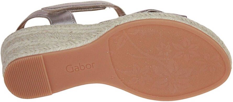 Gabor Gouden Leren Metallic Sandalen